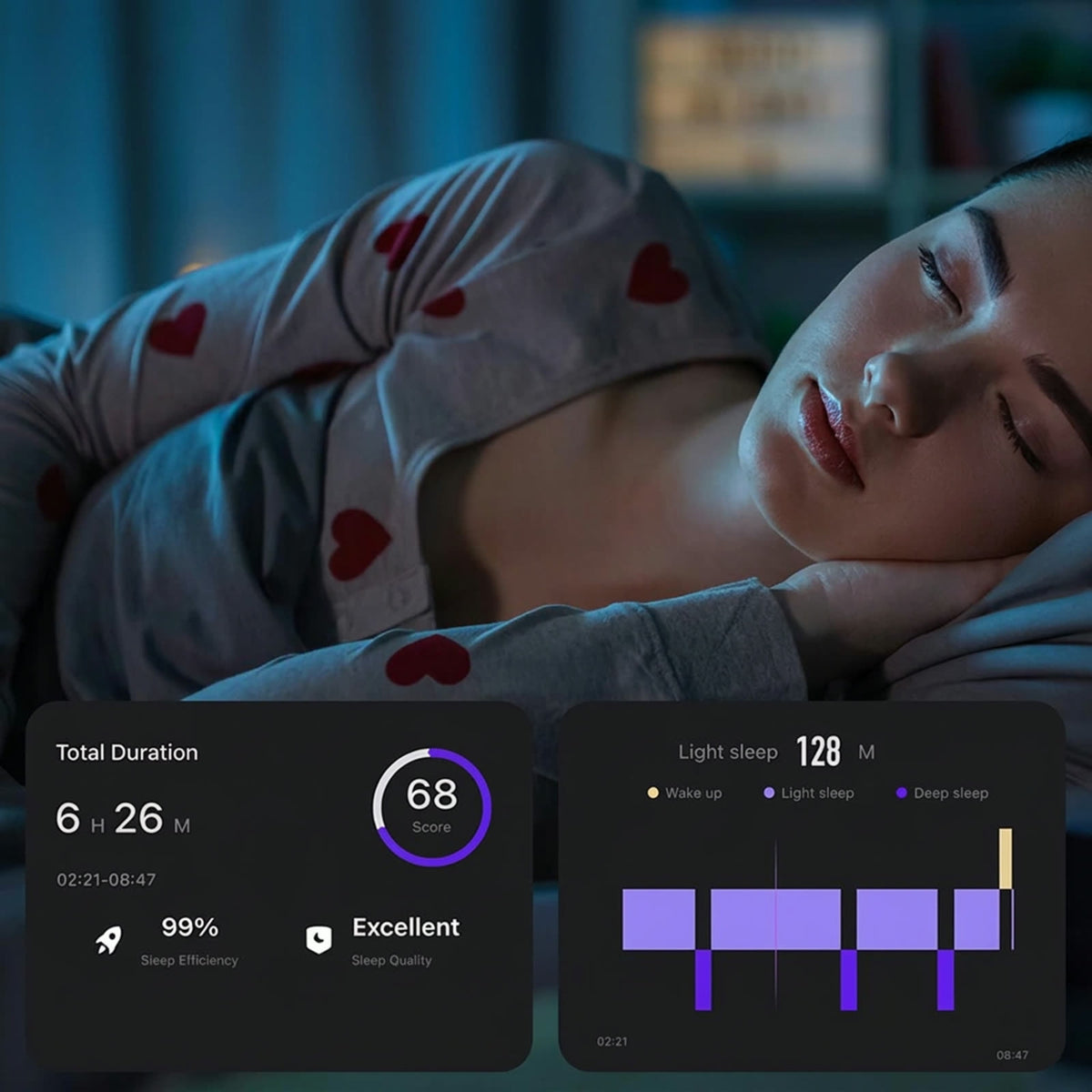 Sleep tracking in the Rem Ring app